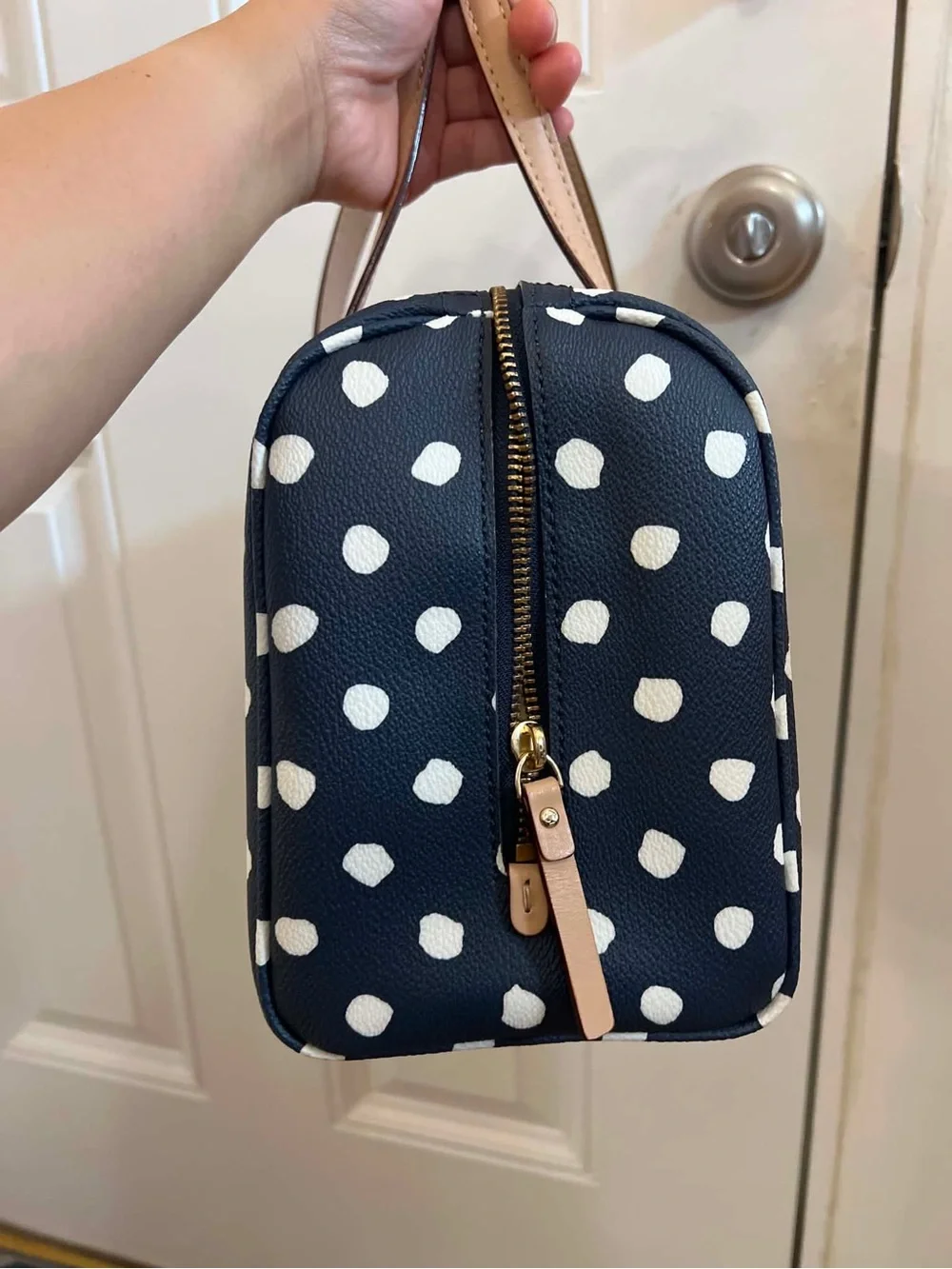 kate spade Black and White polka dots Tote hand bag